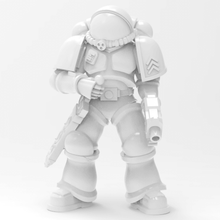 terran combinaison spatiale défenseur de leader art marine l'espace 40 le marteau guerre miniature 3d print model - Mito3D