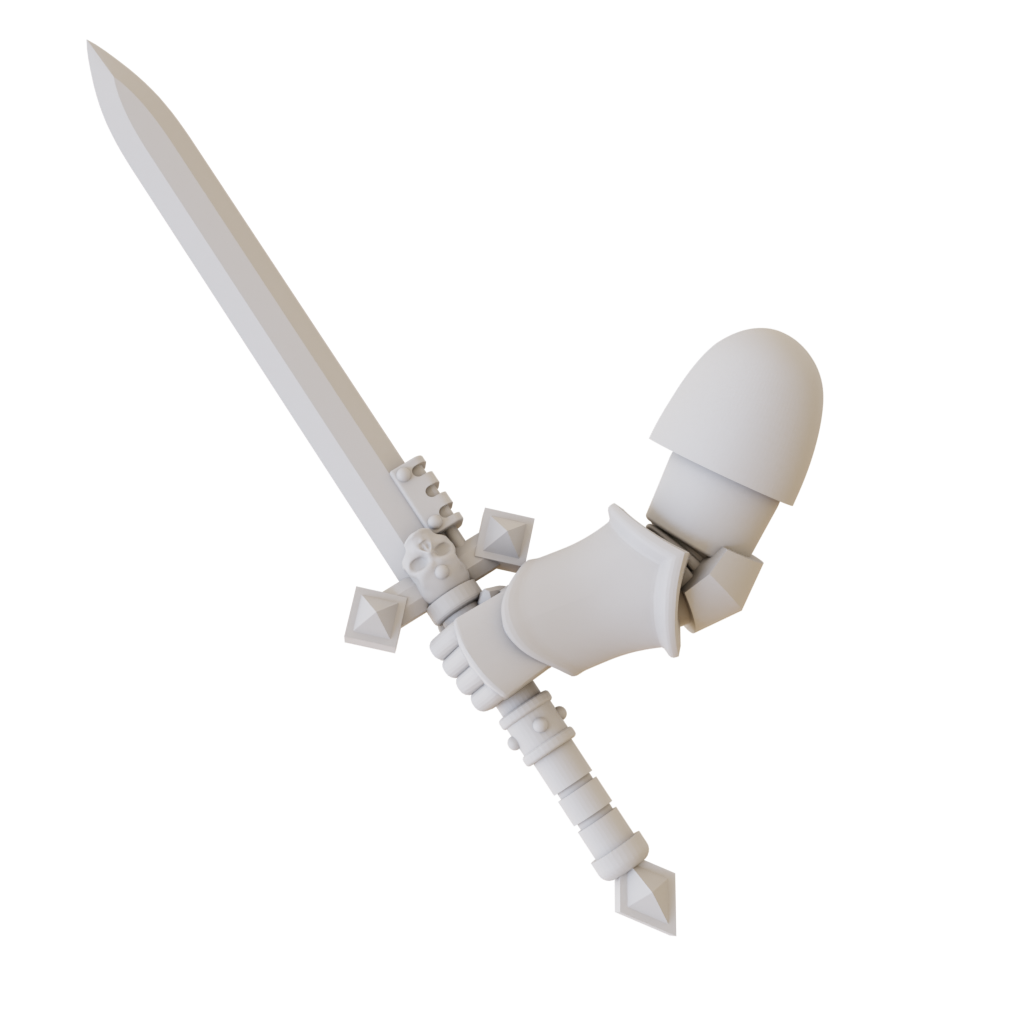 terranique espadon lourd boulon pistolet bras sombre anges primaris légion espace Marin horus hérésie ange aile mort épée puissante 3D print model - Mito3D