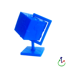 terraqueo cube planet land square desk balloon toy 3d print model - Mito3D