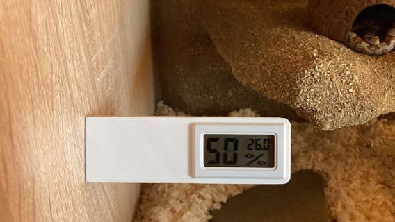 terrarium thermometer hygrometer holder temperature humidity fy-11 3d print model - Mito3D