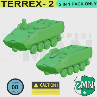 terrax 2 tanque 1 v1 terrex terreno Ejército camión militar coche vehiculo petrolero 200 Sla fdm zmanora 3d print model - Mito3D