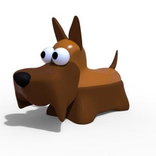 terrier ours biche jouets dessins animés art Jeux collection Homère simpsons chiens 3d print model - Mito3D