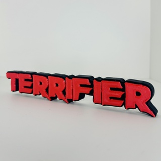 terrifier logo display maniacmancave3d 3d print model - Mito3D