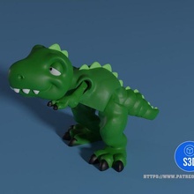 terry articulated t-rex 3d print model - Mito3D