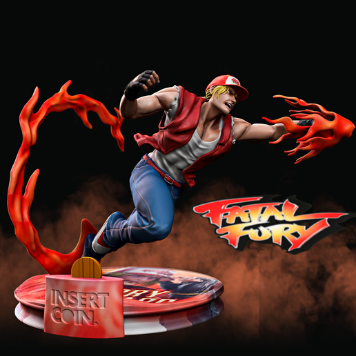 terry bogard art impresionar o 3d fatal peludo diorama zbrush 3D print model - Mito3D