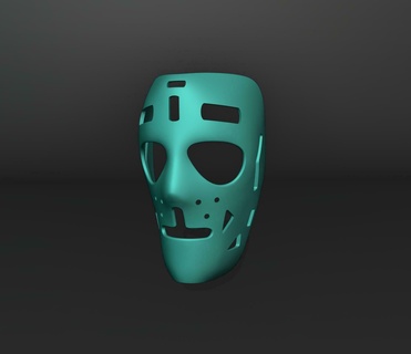 terry sawchuk mask hockey 3d print model - Mito3D