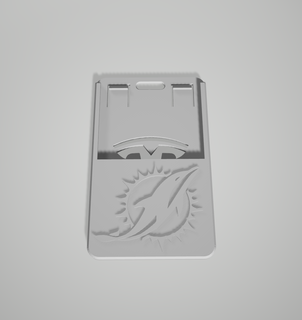 tesla badge holder miami dolphins 3d print model - Mito3D