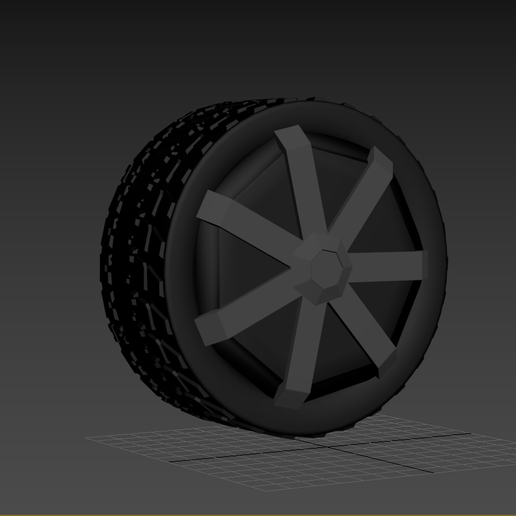 tesla cyber car wheel 3d model tire 3D print model - Mito3D