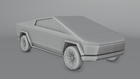 Tesla Cybertruck oyun kamyon elektrik 4seat yükleyici offroad ev yeşil araç stl obj grafikler Spor Dalları 3d hazırlığı araba standart 3d print model - Mito3D