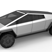 tesla cybertruck 3d model game electric truck futuristic concept offroad cyber 3d print model - Mito3D