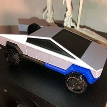Tesla Cybertruck fwd Motor gen 1 Radio Kontrolle funkgesteuert rc Wagen Automobil 3d print model - Mito3D