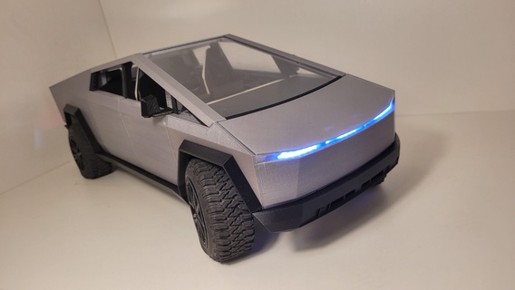 Tesla cibertruck rc modelo 1 10 escala carro ev caminhão 3d print model - Mito3D
