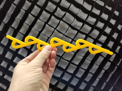 tesla fluid diode - straw tesla valve straw  3d print model - Mito3D