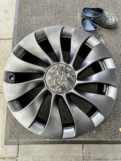 tesla hub cap center performance cover m3p rim rims turbine uberturbine lid bike hubcap 3d print model - Mito3D