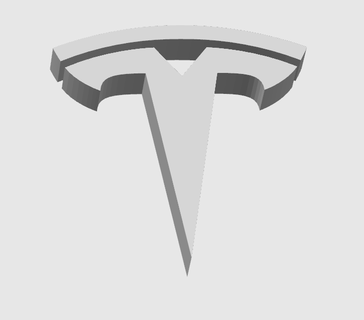Tesla logotipo arte 3d print model - Mito3D