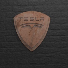 Tesla logo gadget arabalar ikon sembol 3d tesla cars elektrik 3d print model - Mito3D