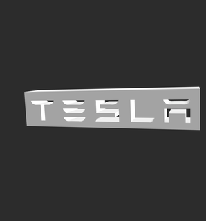 tesla logo car sign stand symbol 3d print model - Mito3D