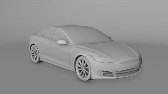 Tesla modelo jogos elétrico conceito ev veículo verde stl obj 3d Esportes printready carro padrão bateria modelos 3d print model - Mito3D