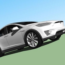 tesla model art car modelx auto scan supercar hypercar vehicles 3d print model - Mito3D