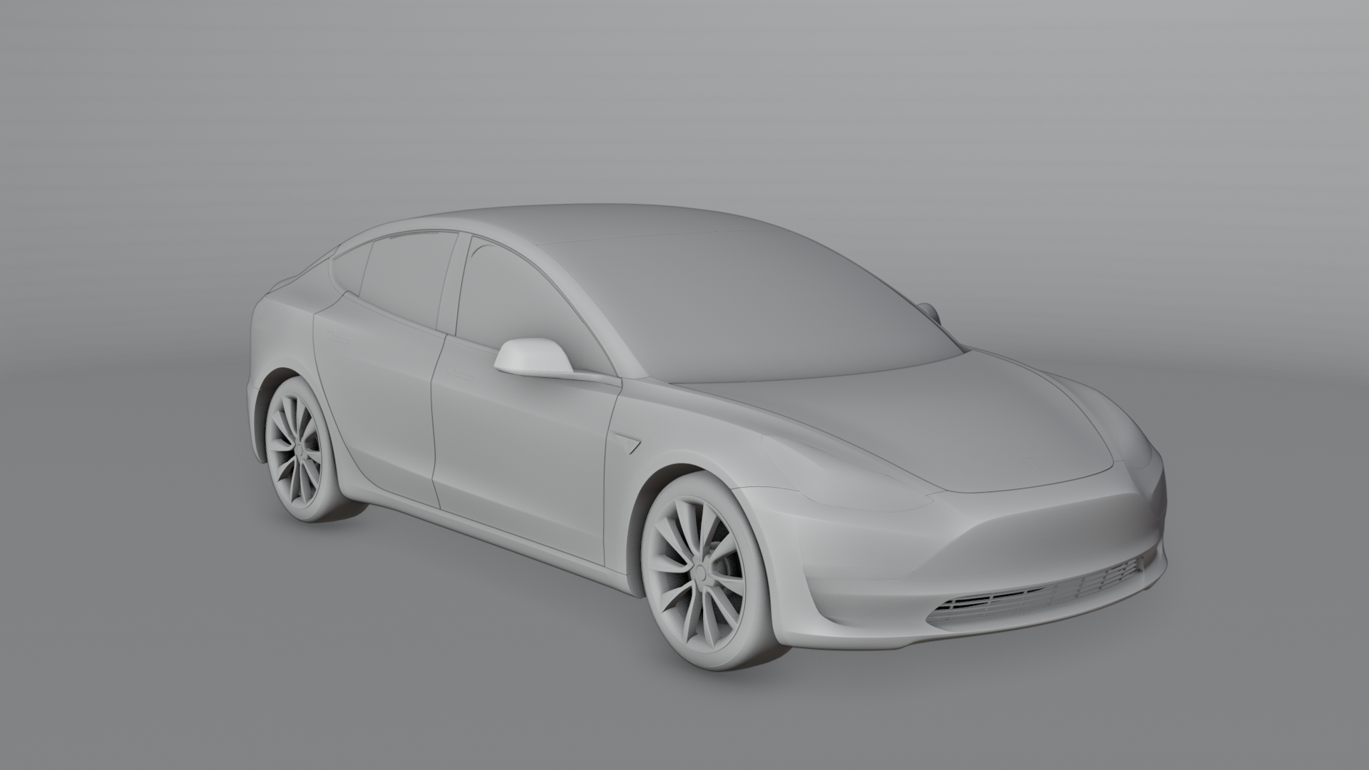 tesla model 3 Game sedan electric 2023 2024 2025 ev greenvehicle stl obj gltf graphics model3 sports 3d gameready 3D print model - Mito3D