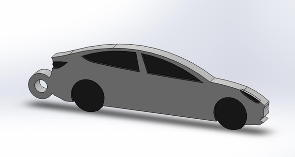 Tesla modelo 3 chaveiro 3d print model - Mito3D