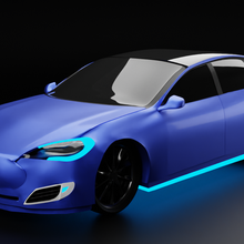 Tesla model araba modeller blender mavi fbx obj 3d print model - Mito3D