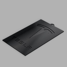 tesla motors logo badge coat arms cars car electric elon keychain musk 3d print model - Mito3D