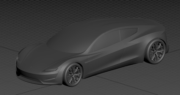 tesla roadster 2020 3d modèle stl impression voiture 3d print model - Mito3D