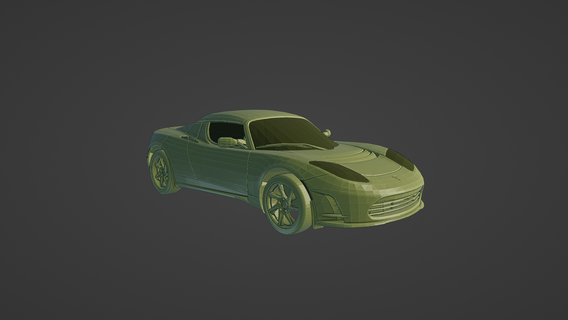 tesla roadster sport 2010 2009 2011 2012 2013 electric electrical ecologic racer convertible cabrio fast car 3d print model - Mito3D