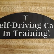 tesla self-driving car training anmelden Kunst Anzeichen logos sign 3d print model - Mito3D