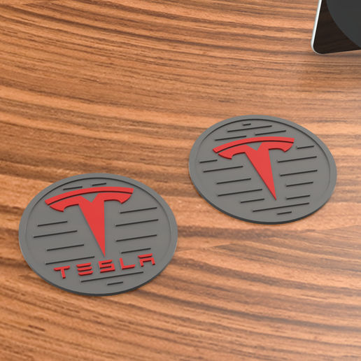 Tesla boşluk İçmek bardak altlığı gadget 3 Siber kamyon Cybertruck Roadster arabalar ev elektrik cr 10 ender Prusa altlıkları 3D print model - Mito3D