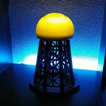 tesla torre a casa luz wardenclyffe tower lâmpada 3d print model - Mito3D