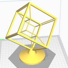 tesseract art cube ornement rare la science différentes 3d print model - Mito3D