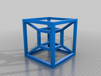 tesseract Makeredchallenge Mathproject Sanat 3d print model - Mito3D