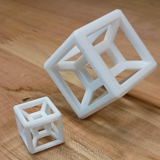 tesseract cube 4d 3d print model - Mito3D