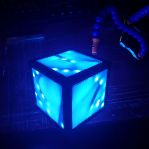 tesseract LED ligero artilugio maravilla 3D print model - Mito3D