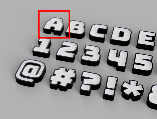 teste carta of 3d fonte elástico alfabeto luminária conduziu nomeado letras logotipo iluminação criança luz discoteca rgbic 3d print model - Mito3D
