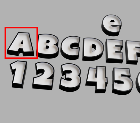 prueba letra of 3d fuente afortunado chico alfabeto lámpara led nombrado letras logo encendiendo niño noche ligero disco rgbic 3d print model - Mito3D
