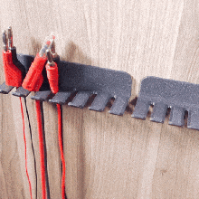 test probe organizer - leads wire wall holder tool measure oscilloscope storage 3d print model - Mito3D