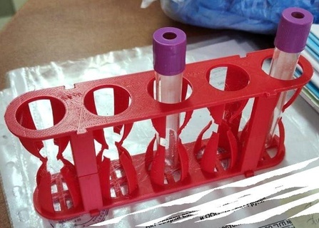 tester tube grille trépied médical 3d print model - Mito3D