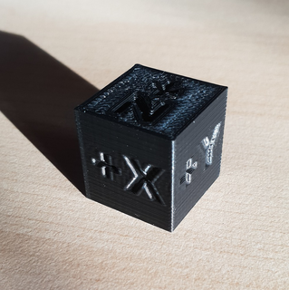 testcube xyz overhangs axis orientation calibration cube printer stepsmm test 3d printing tests 3d print model - Mito3D