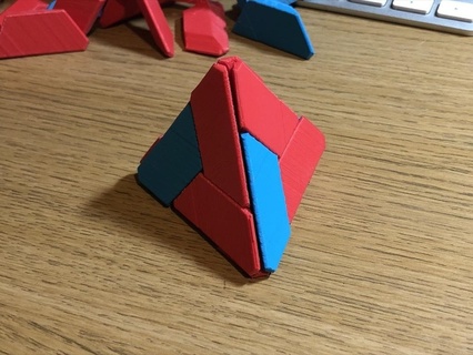 tetra puzzle tetraedrico tetraedro 3d print model - Mito3D