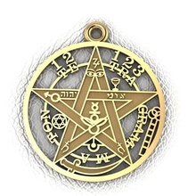 tetragram charm 28 cm jewelry charms protection gold 3d print model - Mito3D