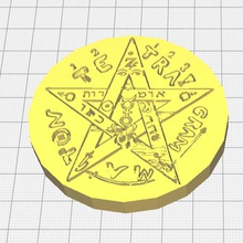 tetragramatn amulet various charm 3d print model - Mito3D