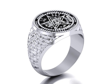 tetragramaton Jewelry ring man 3d print model - Mito3D