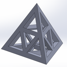 Tetraeder-triforce Kunst triforce zelda Mathe-Kunst interessant geometrie Tetraeder low-poly geometrische 3d print model - Mito3D