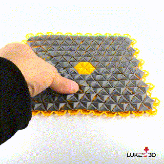 tetrahedron chainmail fabric 3dfabric art beautiful chain cloth clothes design fashion flexible geometry imagination mail multicolor printinplace pyramid textile 3d print model - Mito3D