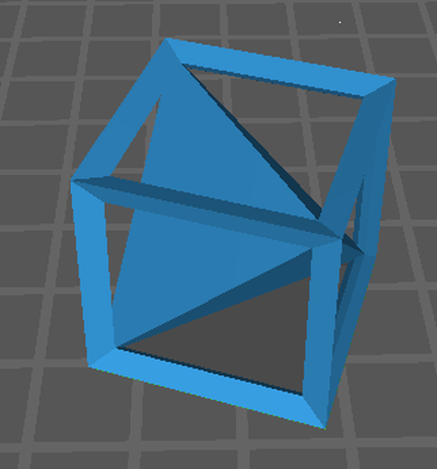 tétraèdre in cube art géométrie solides math 3d print model - Mito3D