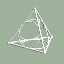 tetraedro midcircles art dansmath la geometria matematica poliedro poliedri piramide per arte 3d print model - Mito3D