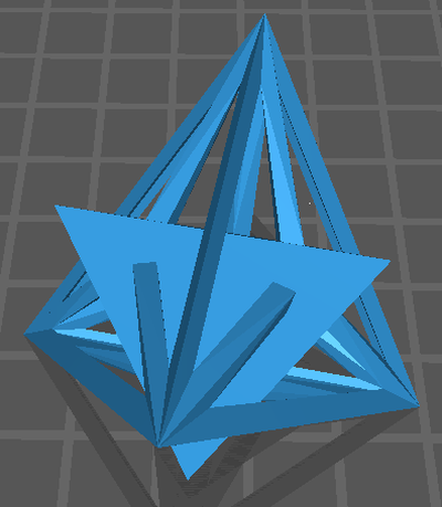 tetraedro sovradimensionato dual arte geometria solidi matematica 3d print model - Mito3D